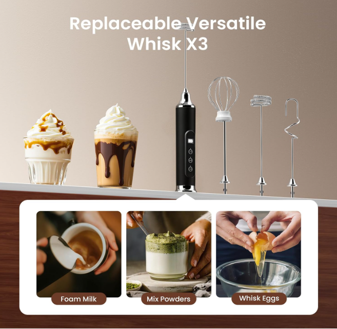 IPX6 waterproof Coconwell handheld milk frother